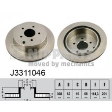J3311046 NIPPARTS Гальмівний диск