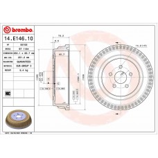14.E146.10 BREMBO Гальмівний барабан