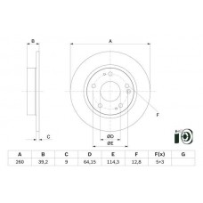 0 986 479 G17 BOSCH Гальмівний диск