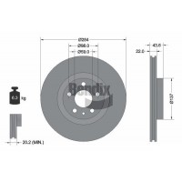 BDS1096 BENDIX Braking Гальмівний диск