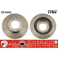 DF4494 TRW Гальмівний диск