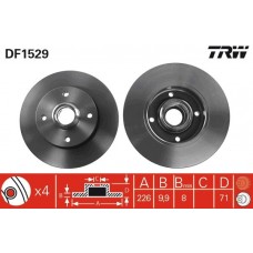 DF1529 TRW Гальмівний диск