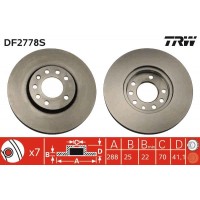 DF2778S TRW Гальмівний диск