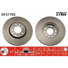 DF2778S TRW Гальмівний диск