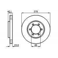 0 986 478 967 BOSCH Гальмівний диск