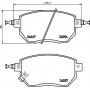 8DB 355 011-101 HELLA Комплект гальмівних колодок дисковий гальм