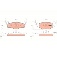 GDB1274 TRW Комплект гальмівних колодок дисковий гальм