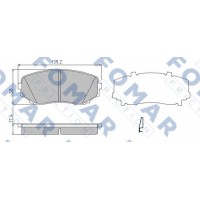 FO 957681 FOMAR Friction Комплект гальмівних колодок дисковий гальм