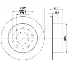 DP-0611 JAPANPARTS Гальмівний диск