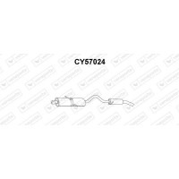 CY57024 VENEPORTE Глушник вихлопних газів кінцевий