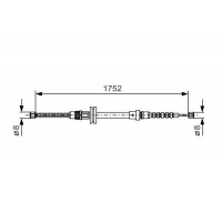 1 987 482 044 BOSCH Тросик, cтояночный тормоз