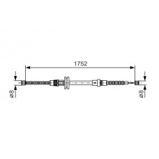 1 987 482 044 BOSCH Тросик, cтояночный тормоз
