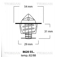 8620 5588 TRISCAN Термостат охолоджувальна рідина