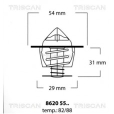 8620 5582 TRISCAN Термостат охолоджувальна рідина