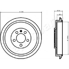 TA-0906 JAPANPARTS Гальмівний барабан
