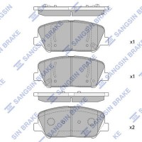 SP1403 Hi-Q Комплект гальмівних колодок дисковий гальм