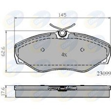 CBP01780 COMLINE КомплеК т гальмівних колодок, дискове гальмо