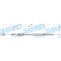 C0695B SAMKO Тросик, cтояночный тормоз