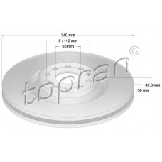 114 839 TOPRAN Гальмівний диск