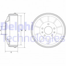 BF562 DELPHI Гальмівний барабан