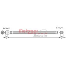 4110274 METZGER Гальмівний шланг
