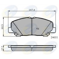 CBP01701 COMLINE Комплект гальмівних колодок дисковий гальм