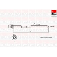 Комплект болтів головки циліндра FAI-AutoParts B896