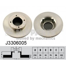J3306005 NIPPARTS Гальмівний диск