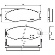 P 56 056 BREMBO Комплект гальмівних колодок дисковий гальм