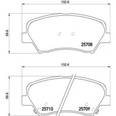 P 30 073 BREMBO Комплект гальмівних колодок дисковий гальм