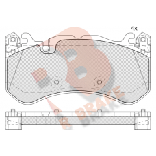 RB2079-204 R BRAKE Комплект гальмівних колодок дисковий гальм