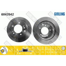 6043942 GIRLING Гальмівний диск