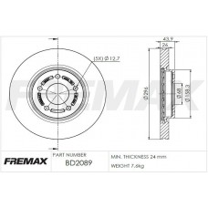 BD-2089 FREMAX Гальмівний диск