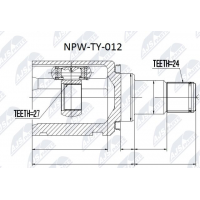 NPW-TY-012 NTY Шарнирный комплект, Привідний вал
