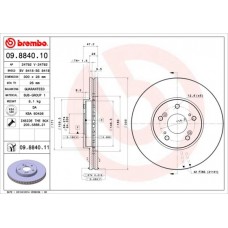09.8840.11 BREMBO Гальмівний диск