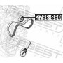2788-S80 FEBEST Паразитный / ведущий ролик, Поліклиновий ремінь