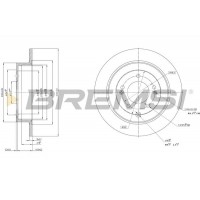 CD8772S BREMSI Гальмівний диск