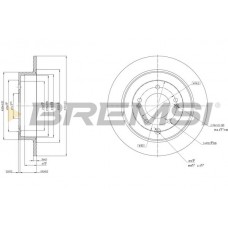 CD8772S BREMSI Гальмівний диск