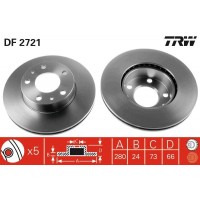 DF2721 TRW Гальмівний диск