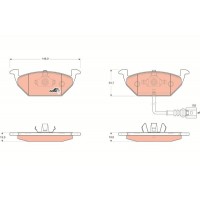 GDB1658 TRW Комплект гальмівних колодок дисковий гальм