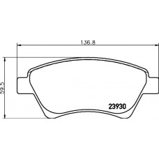 MDB2327 MINTEX КомплеК т гальмівних колодок, дискове гальмо