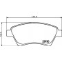 8DB 355 010-541 HELLA Комплект гальмівних колодок дисковий гальм