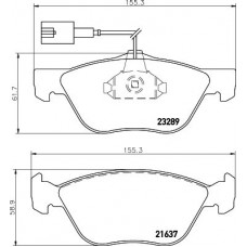 MDB2068 MINTEX Комплект гальмівних колодок дисковий гальм