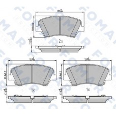 FO 244281 FOMAR Friction Комплект гальмівних колодок дисковий гальм