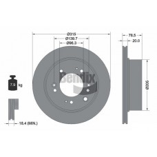 BDS1928 BENDIX Braking Гальмівний диск