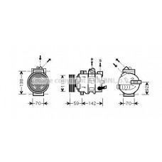 AIAK349 AVA QUALITY COOLING Компресор кондиціонера