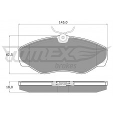 TX 13-08 TOMEX Brakes Комплект гальмівних колодок дисковий гальм