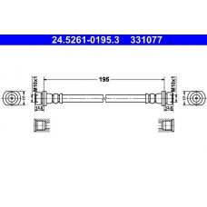 24.5261-0195.3 ATE Гальмівний шланг