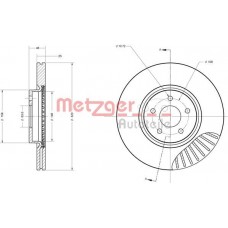 6110503 METZGER Гальмівний диск