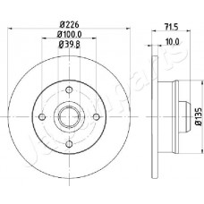DP-0922 JAPANPARTS Гальмівний диск